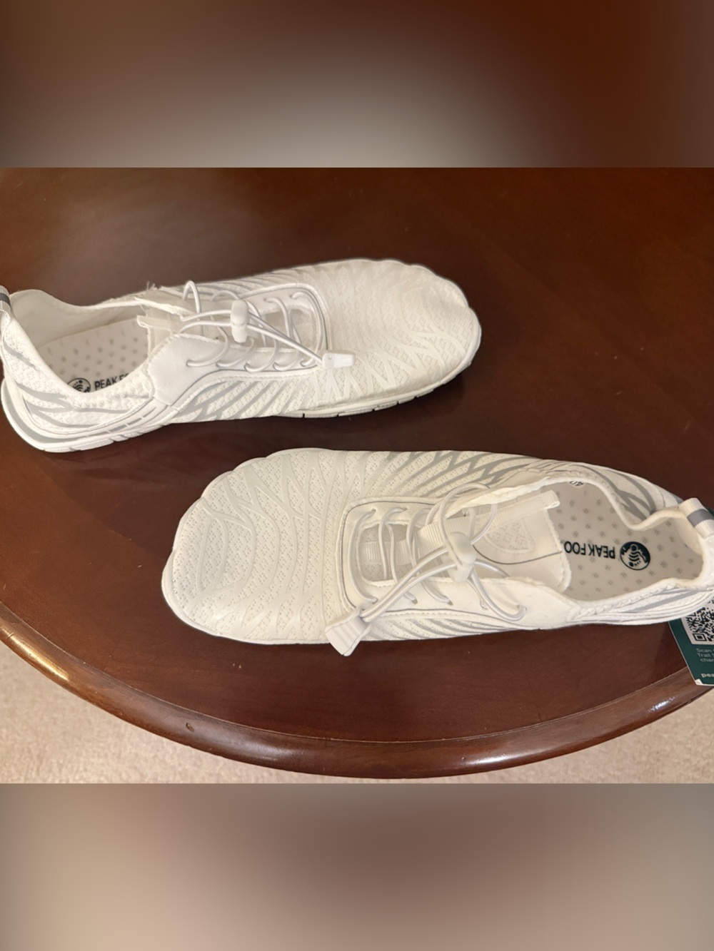 Women's All-White Sneakers by Peak Footwear